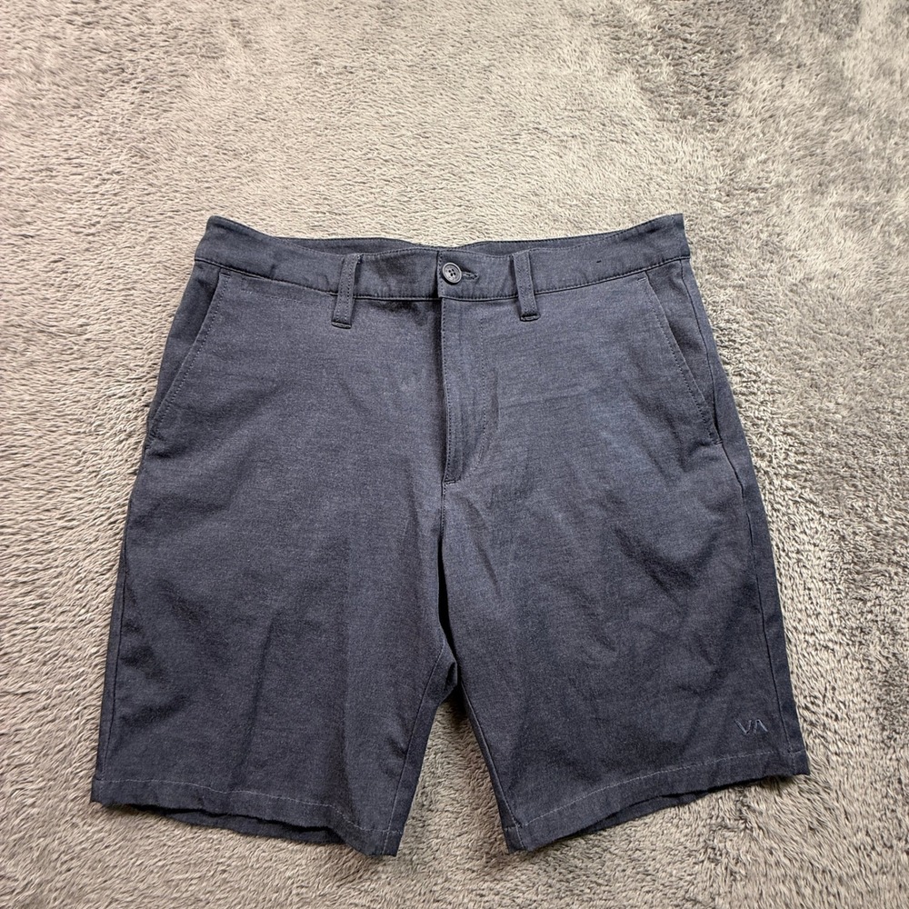 RVCA Dual Purpose Trunks Mens 31 Navy Blue Excellent Hybrid Board Shorts Skate